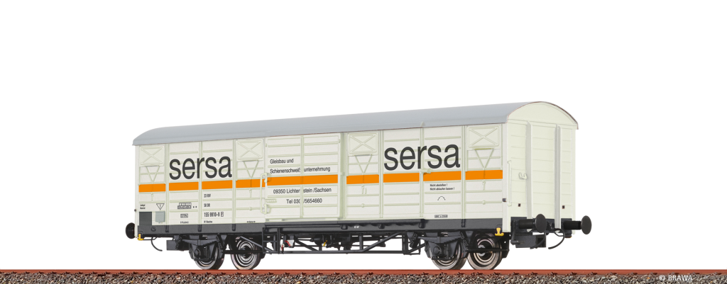 BRAWA 49924 Gedeckter Güterwagen Gbs Sersa Epoche V Spur H0