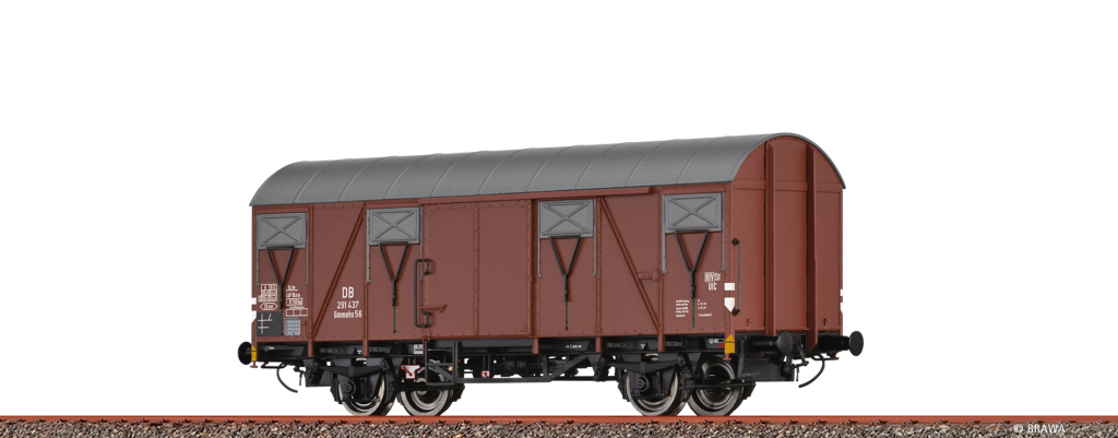 BRAWA 50149 Gedeckter Güterwagen Gmmehs 56 DB Epoche III Spur H0