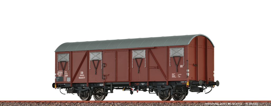 BRAWA 67821 Gedeckter Güterwagen Glmmehs 57 DB Epoche III Spur N