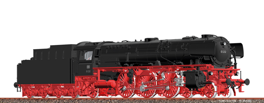 BRAWA 70063 Dampflokomotive 01 DB Epoche III AC Digital EXTRA Spur H0