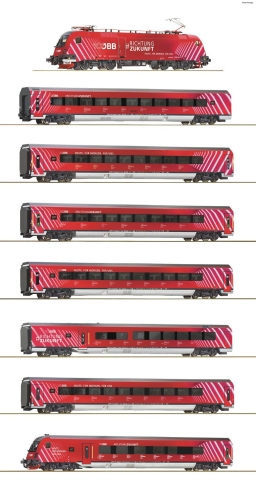 ROCO 5520002 8 teiliges Set 100 Jahre ÖBB Railjet Spur H0