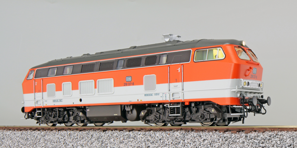 ESU 31014 Diesellok, BR 218, 218 137 Citybahn DB, Orange/ Weiss, Ep IV, Vorbildzustand um 1989, Sound+Rauch, DC/AC Spur H0