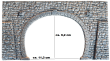NOCH 58248 Tunnel-Portal 2-gleisig, 23,5 x 13 cm H0