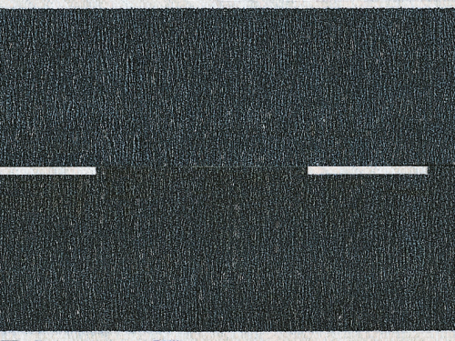 NOCH 60410 Teerstraße schwarz, 100 x 4,8 cm (aufgeteilt in 2 Rollen) H0