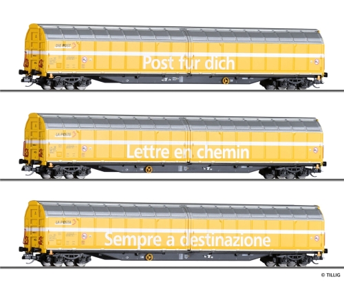 TILLIG 01038 Güterwagenset der Schweizerischen Post Spur TT