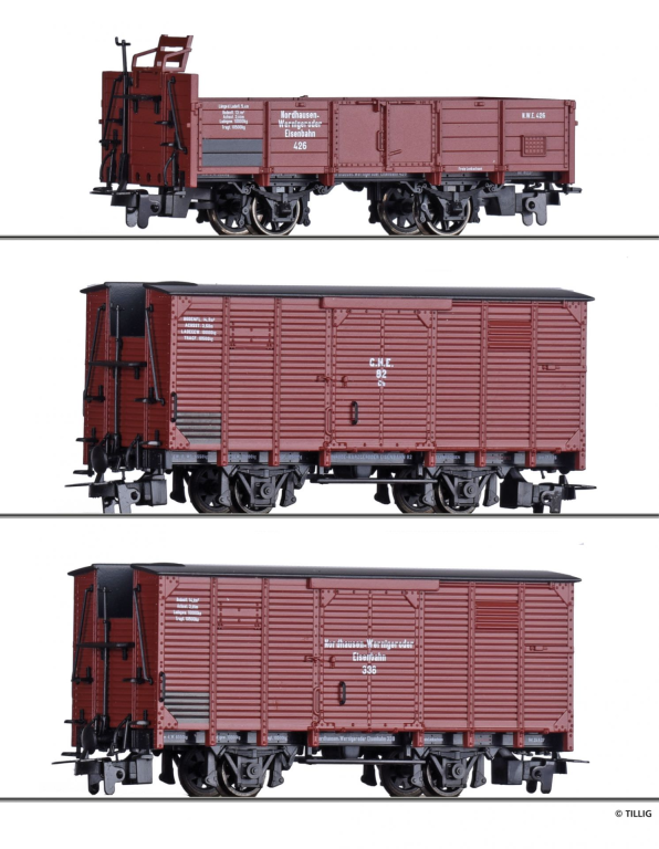 TILLIG 01273 Güterwagenset der NWE / GEHE Spur H0m