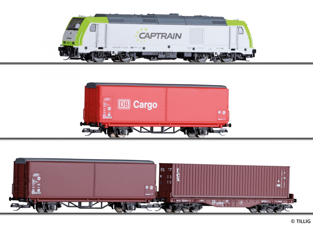 TILLIG 01448 Güterzugset der DB AG Spur TT