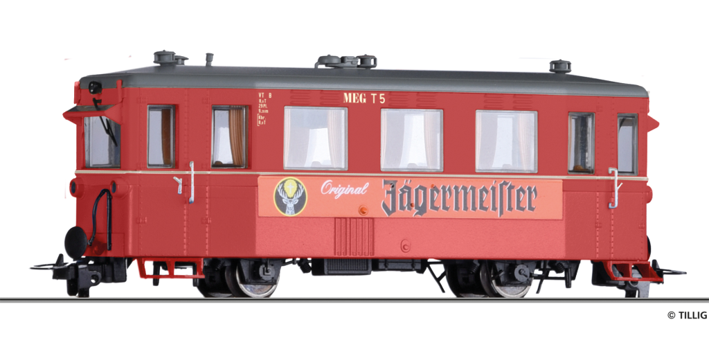 TILLIG 02958 Triebwagen T5 der MEG (Mittelbadische Eisenbahn-Gesellschaft) Spur H0e