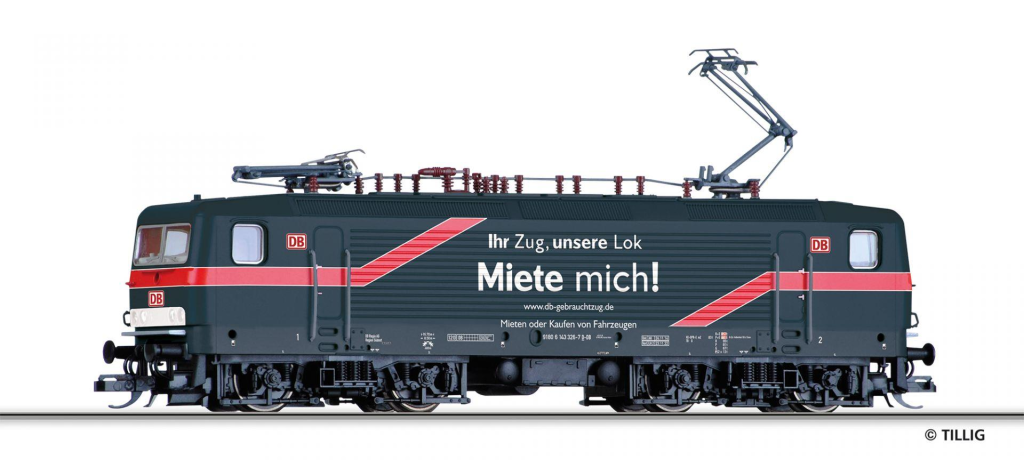 TILLIG 04346 Elektrolokomotive „Miete mich“ der DB AG Spur TT