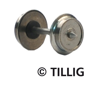 TILLIG 08818 Metallradsatz Ø 7,5 mm, einseitig isoliert, Länge 18,6 mm Spur TT