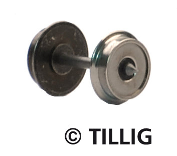 TILLIG 08819 Metallradsatz Ø 8,0 mm, einseitig isoliert, 18,6 mm lang Spur TT