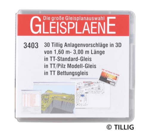 TILLIG 09545 TT-Gleispläne I (USB-Stick) Spur TT