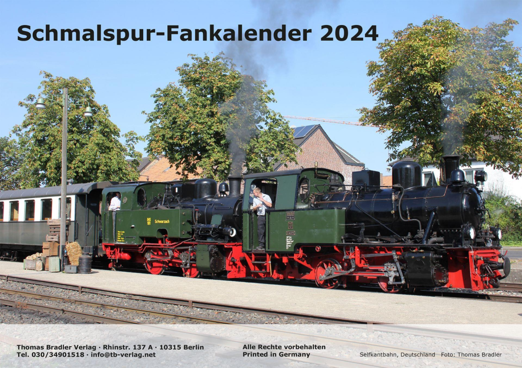 TILLIG 09730 Schmalspur-Fankalender 2024 Spur H0