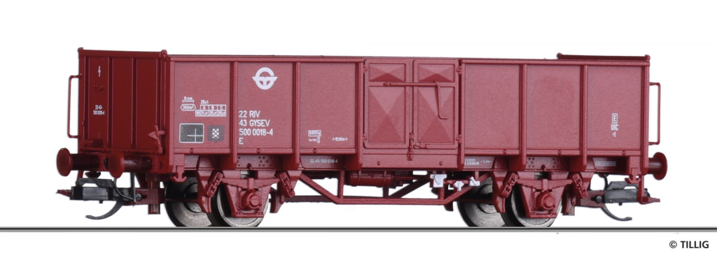 TILLIG 14076 Offener Güterwagen der GySEV Spur TT