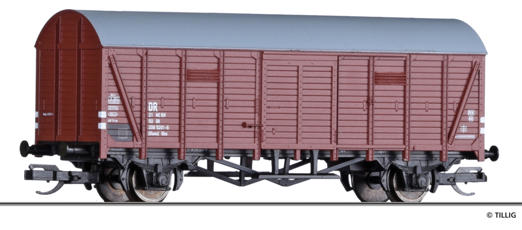 TILLIG 14172 Gedeckter Güterwagen der DR Spur TT