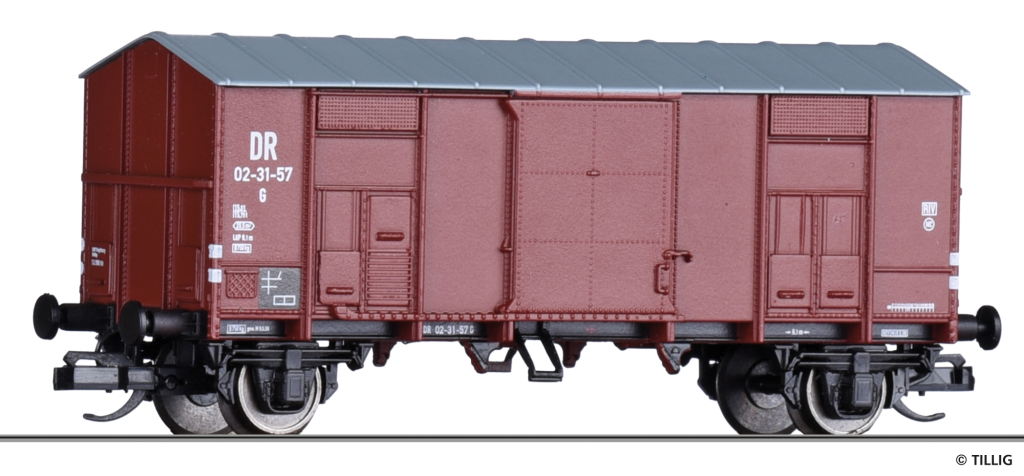 TILLIG 14880 Gedeckter Güterwagen der DR Spur TT
