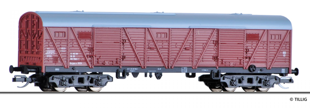 TILLIG 15116 Gedeckter Güterwagen der DR Spur TT