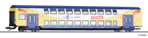 TILLIG 16808 Doppelstockwagen der metronom Eisenbahngesellschaft mbH Spur TT
