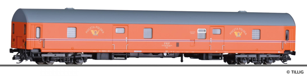 TILLIG 16814 Bahnpostwagen der Polnischen Post Spur TT