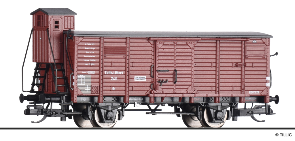 TILLIG 17930 Gedeckter Güterwagen der Eutin-Lübecker Eisenbahn Spur TT