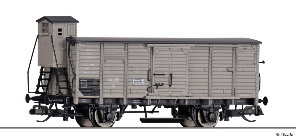 TILLIG 17931 Gedeckter Güterwagen der Bergedorf-Geesthachter Eisenbahn Spur TT