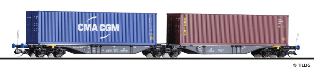 TILLIG 18061 Containertragwagen der PKP Cargo Spur TT