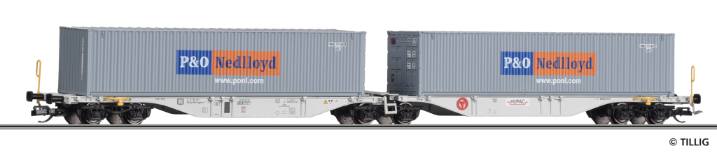 TILLIG 18068 Containertragwagen der HUPAC AG (CH) Spur TT