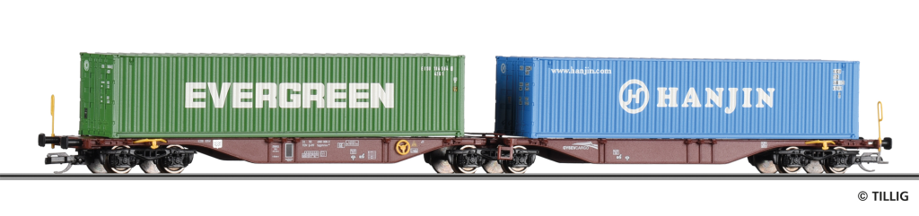 TILLIG 18071 Containertragwagen der GySEV Cargo Spur TT