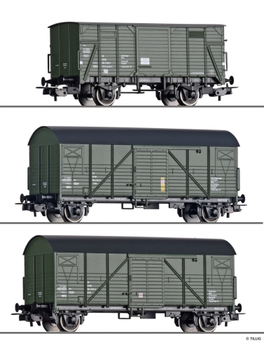 TILLIG 70050 Güterwagenset „Bauzugwagen“ der DR Spur H0