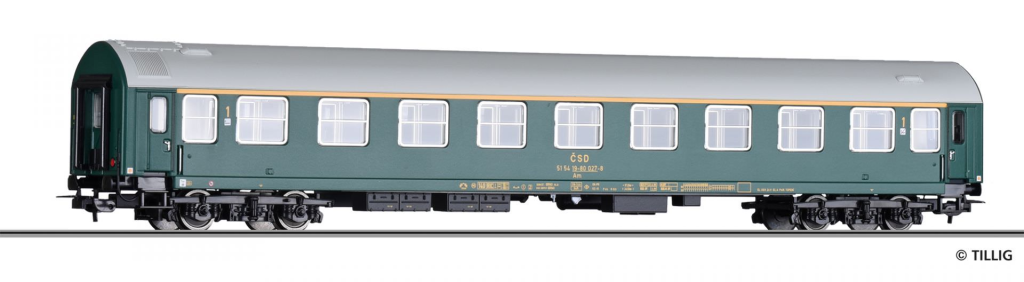 TILLIG 74937 Reisezugwagen der ČSD Spur H0