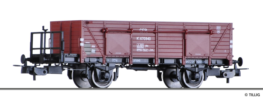 TILLIG 76898 Offener Güterwagen der CFR Spur H0