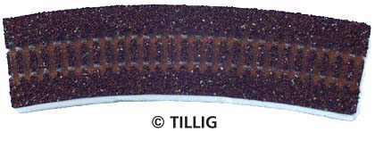 TILLIG 86302 Gleisbettung Modellgleis dunkel (braun)
R 267 mm Spur TT