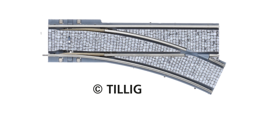 TILLIG 87588 Weiche Pflastersteine -neue Bedruckung- Spur H0