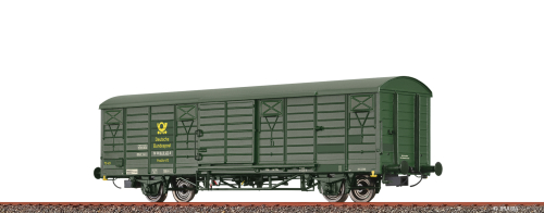 BRAWA 49922 Gedeckter Güterwagen Post2s-t/13 DR, IV, Deutsche Post Spur H0