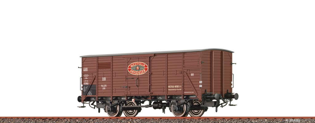 BRAWA 50788 Gedeckter Güterwagen G 10 DB, III, Westfalia Spur H0