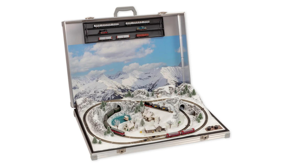 NOCH 88415 Modellbahnkoffer "Oberstdorf" mit Minitrix® Gleisen Spur N