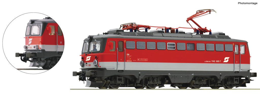 ROCO 70604 Elektrolokomotive Rh 1142 ÖBB Spur H0