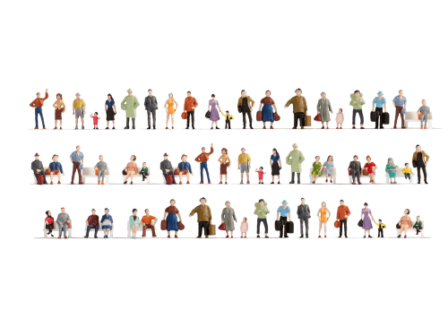 NOCH 18401 Mega-Spar-Set Figuren 60 Figuren, ohne Bänke H0