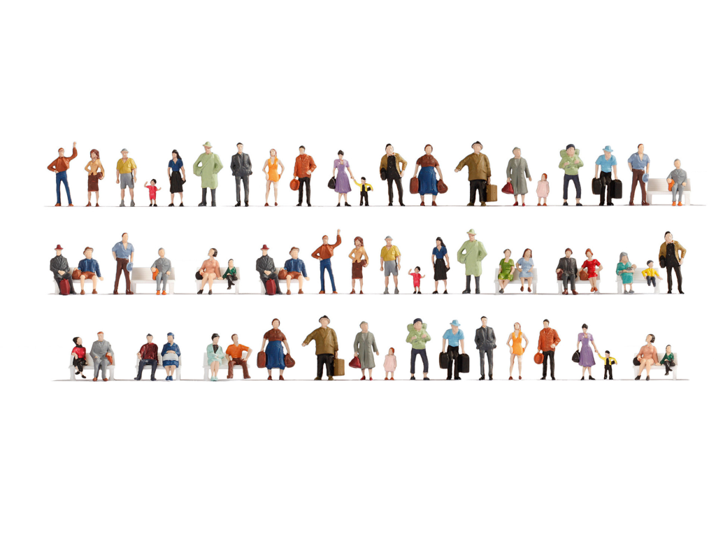 NOCH 47401 Mega-Spar-Set Figuren 60 Figuren, ohne Bänke TT
