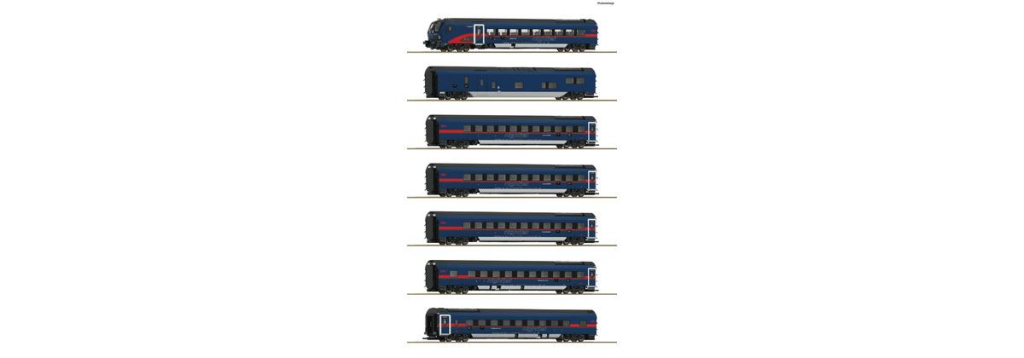 ROCO 5500004 7er Set Nightjet ÖBB DC Spur H0