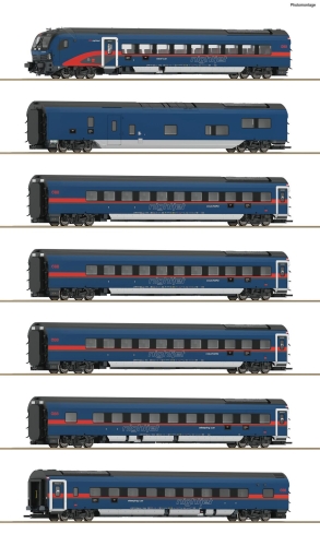 ROCO 5520004 7er Set Nightjet ÖBB AC Spur H0