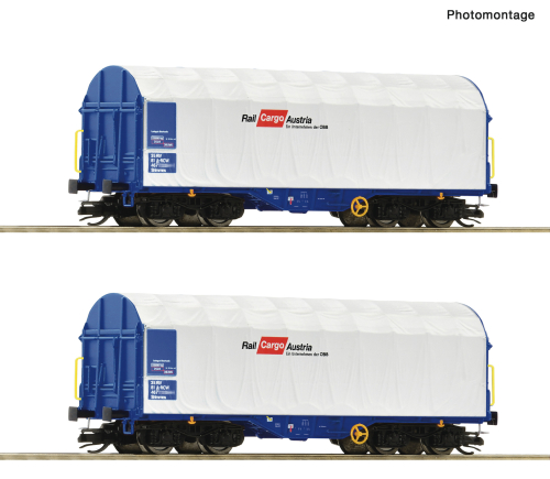 ROCO 6680007 2-teiliges Set Schiebeplanenwagen Spur TT