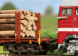 Märklin 047154 Rungenwagen-Set Holztransport Spur H0