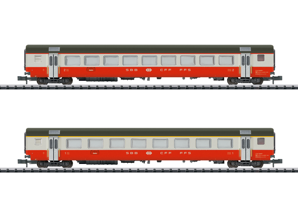 Minitrix T18721 Schnellzugwagen-Set Swiss Express Teil 2 Spur N