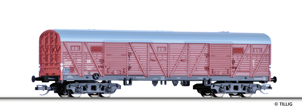 TILLIG 15118 Gedeckter Güterwagen der DR Spur TT