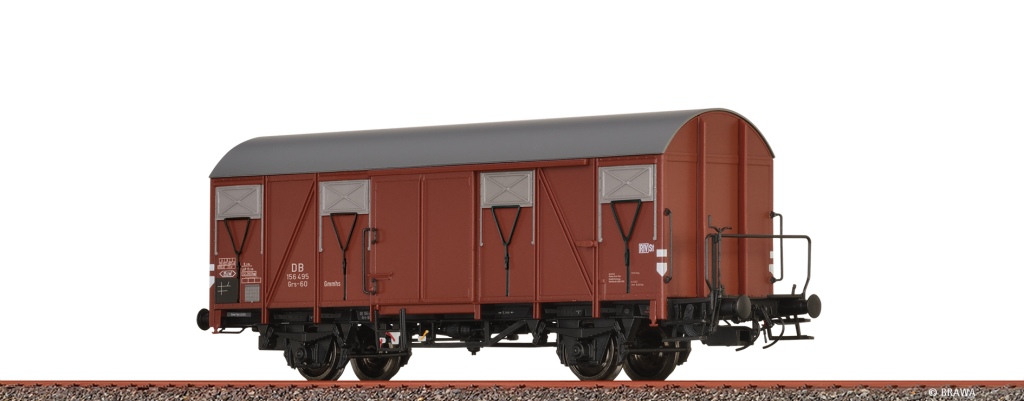 BRAWA 50155 Gedeckter Güterwagen Grs- 60 Gmmhs DB Spur H0