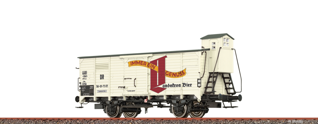 BRAWA 50970 Gedeckter Güterwagen G10 Landskron Brauerei DR Spur H0