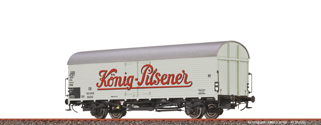BRAWA 50982 Gedeckter Güterwagen Ibdlps383 König Pilsener DB Spur H0