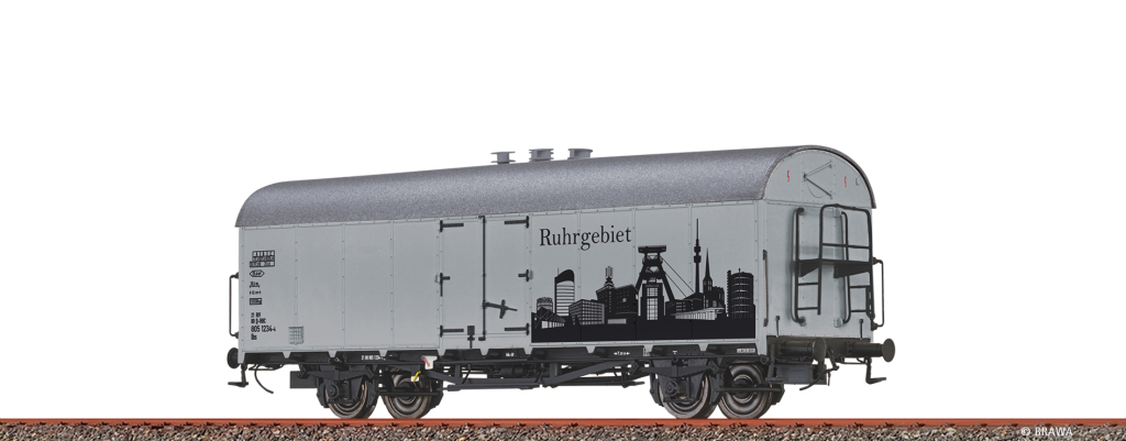 BRAWA 50988 Gedeckter Güterwagen Ibs Skyline Ruhrgebiet Spur H0