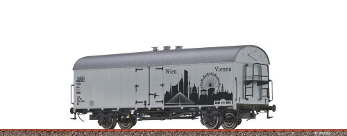 BRAWA 50989 Gedeckter Güterwagen Ibs Skyline Wien Spur H0